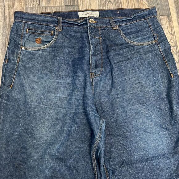 🔥🔥 ROCAWEAR Designer Denim Medium Wash Blue Jeans - Men Size 46 - EXCELLENT - Picture 6 of 9